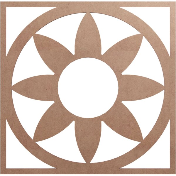 Ekena Millwork Blume Wood Fretwork Pierced Ceiling Medallion, Wood (Paint Grade), 26"OD x 9"ID x 3/8"T CMWP26X26X0375BLMF - main